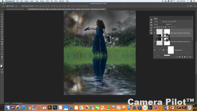 Lisset Perrier Photography Dark in blue Composite Tutorial